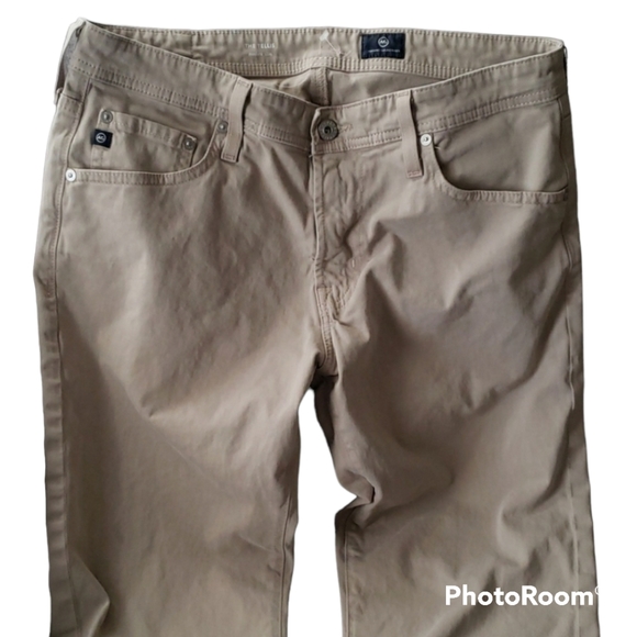 Ag Adriano Goldschmied Other - AG mens pants Adriano Goldschmied light tannish fabric jeans 33w Trellis slim